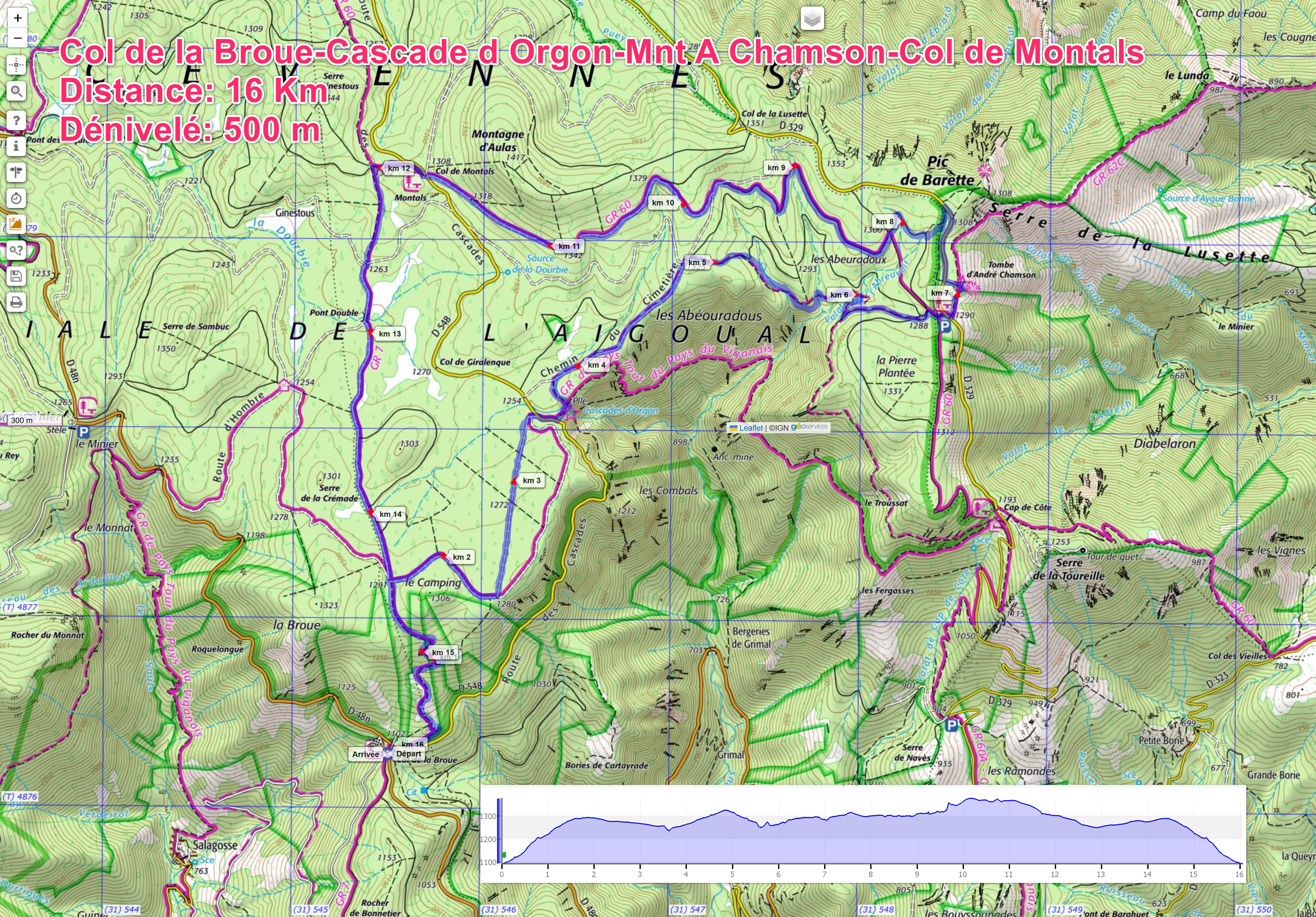 Col de la Broue-Cascade d Orgon-Mnt A Chamson-Col de Montals